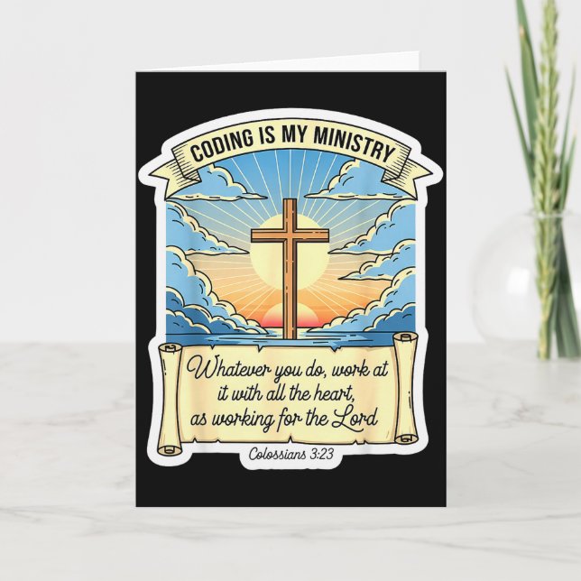 Christlicher Coder Codieren ist mein Ministerium P Karte (Vorderseite)