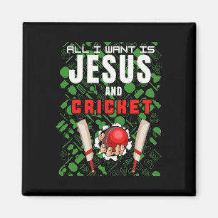 Christlicher Cricketspieler Lustiger Spruch Alles Magnet