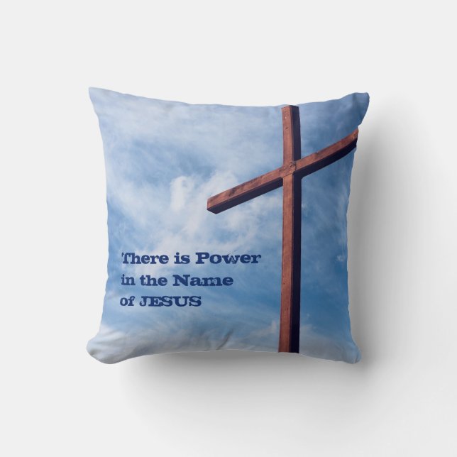 Christlicher CROSS-Power Name Jesus EASTER Kissen (Vorderseite)