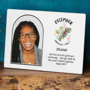 Christlicher DEZEMBER Geburtsmonat Blume FOTO Fotoplatte