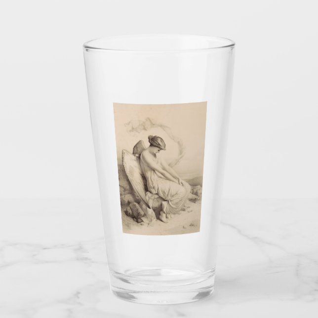 Christlicher Engel auf Stein Glas (Vorderseite)