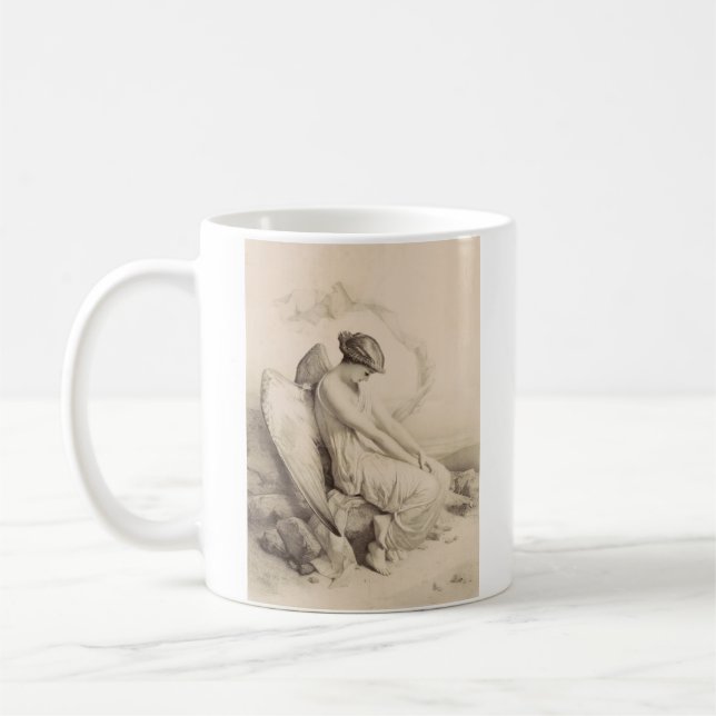 Christlicher Engel auf Stein Kaffeetasse (Links)