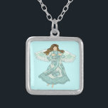Christlicher Engel im Ozean Versilberte Kette<br><div class="desc">Ocean Angel Halskette, Angel Bekleidung, Angel T - Shirt, Angel Geschenke von ArtMuvz Illustration. T - Shirt Angel für Mama, Vater, Kinder, Baby. Christlicher Engel Geburtstag und Weihnachtsgeschenke, nautische Tote Tasche, Tasse, Hut. Engel T - Shirt, Geschenke und Bekleidung. Engel-Geschenke sind eine nachdenkliche und sinnvolle Art, jemandem zu zeigen, den...</div>