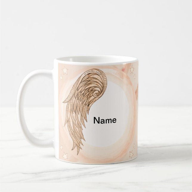 Christlicher Engel mit einem Flügel Kaffeetasse (Links)