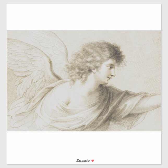 Christlicher Engel von Francesco Bartolozzi Aufkleber (Blatt)