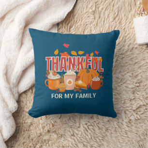 Christlicher Erntedank Pumpkin THANKFUL Familie Kissen