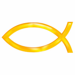 Christlicher Fisch - Bildhauerei Fotoskulptur Magnet
