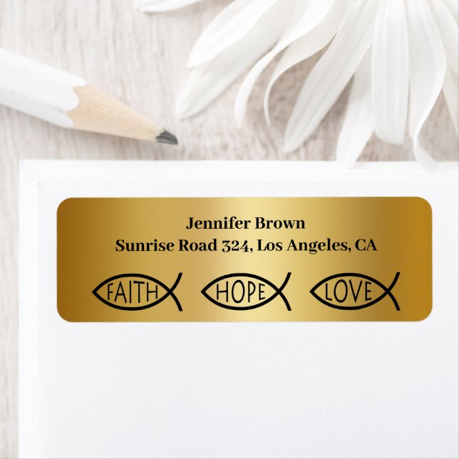 Christlicher Fisch | Faith Hope Liebe (Insitu)