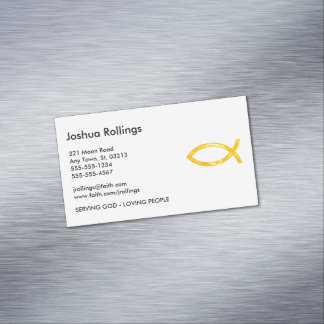 Christlicher Fisch Magnetische Visitenkarte