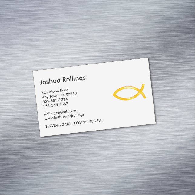 Christlicher Fisch Magnetische Visitenkarte (Beispiel)