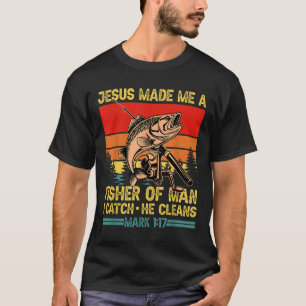 Christlicher Fischer Jesus hat mich zum Fischer ge T-Shirt