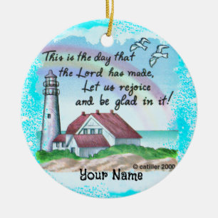 Christlicher Freuden Leuchtturm Keramik Ornament