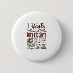 Christlicher Gang durch Feuer Vintage Button
