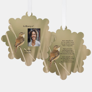 Christlicher Gedenkfoto-Vogelgarten Natur  Ornament Karte