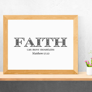 Christlicher Glaube bewegt Berge Poster