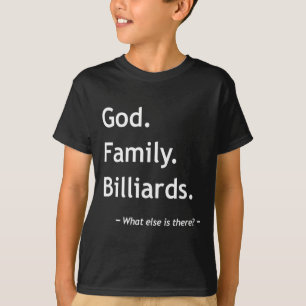 Christlicher Glaube Christentum Familie Billard T-Shirt