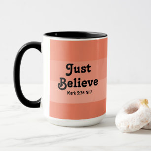 Christlicher Glaube glaubt Bibel Verse Lachs Tasse