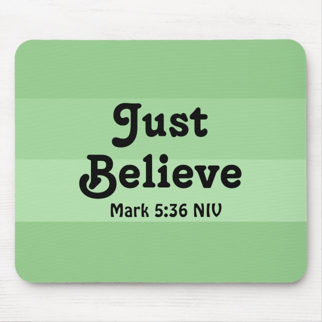 Christlicher Glaube glaubt nur Bibelverse Grün Mousepad (Vorne)
