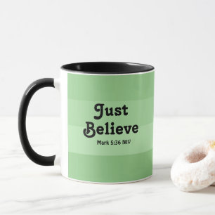 Christlicher Glaube glaubt nur Bibelverse Grün Tasse