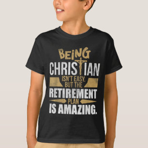 Christlicher Glaube Humor Rentenplan Himmel Amazi T-Shirt