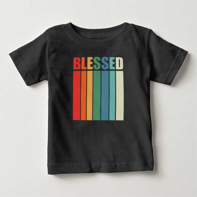 Christlicher Glaube Inspiration Zitat: Gesegnet Vi Baby T-shirt (Vorderseite)