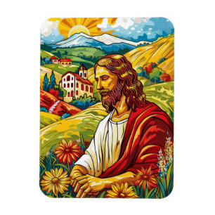 Christlicher Glaube Inspirationskunst für Auferste Magnet