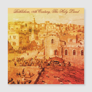 Christlicher Glaube Jesus Bethlehem Vintage-Foto  Magnetkarte