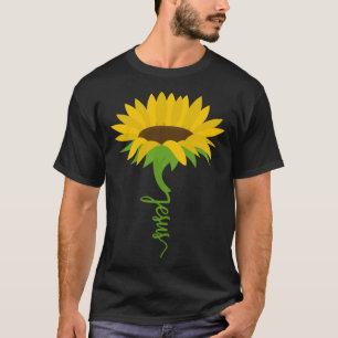 Christlicher Glaube Jesus Blume Gelbe Sonnenblume T-Shirt