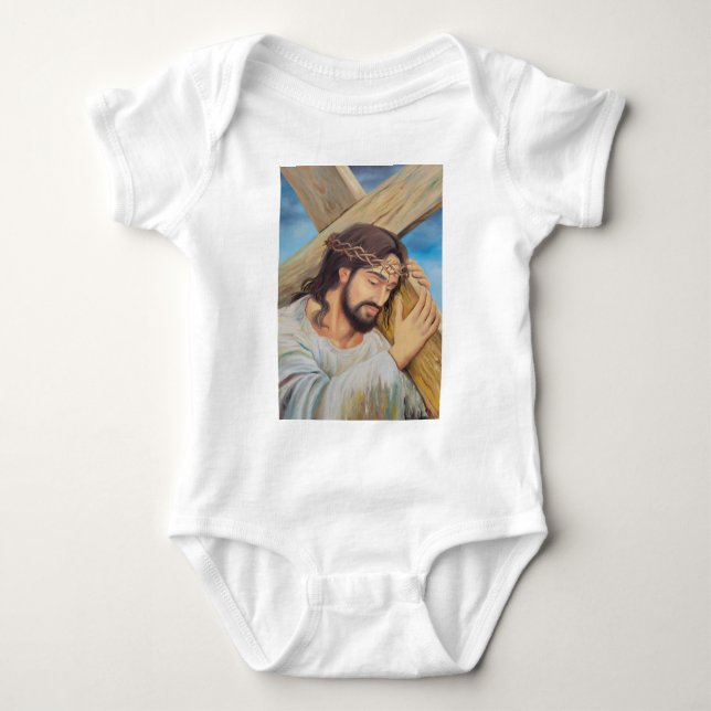 Christlicher Glaube Jesus Christus Baby Strampler (Vorderseite)