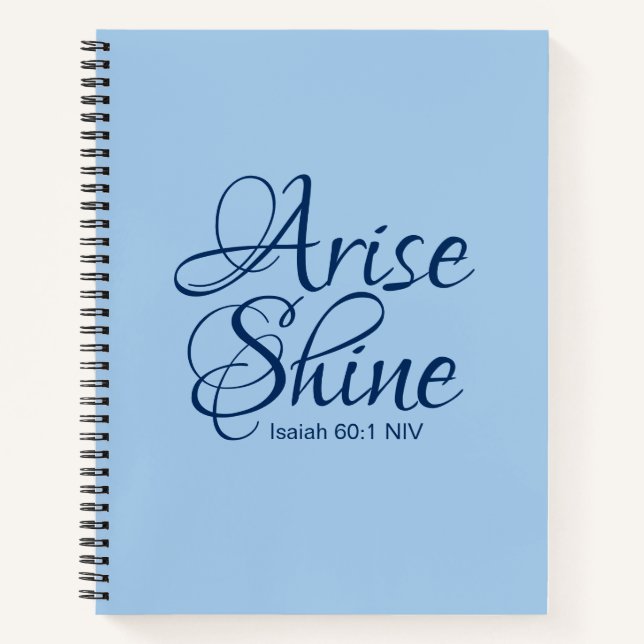 Christlicher Glaube kommt auf und blauer Shine-Bib Notizbuch (Vorderseite)