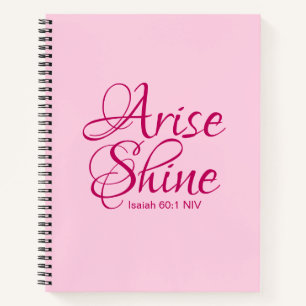 Christlicher Glaube kommt auf und das Shine Bible  Notizbuch