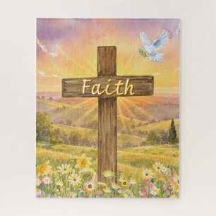 Christlicher Glaube - pastorale Szene Kreuz und Ta