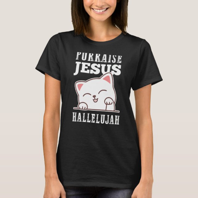 Christlicher Glaube Purta Jesus Hallelujah Niedlic T-Shirt (Vorderseite)