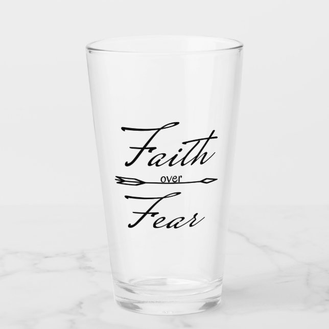 Christlicher Glaube über Angst Glas (Vorderseite)