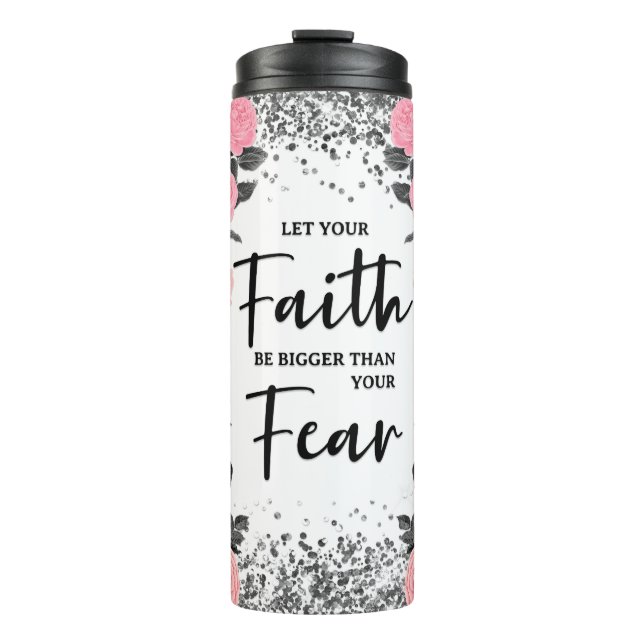 Christlicher Glaube über die Angst Thermal Tumbler Thermosbecher (Vorderseite)