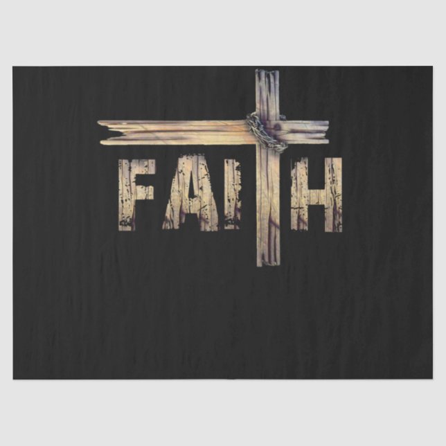 Christlicher Glaube und Kreuz - Christlicher Glaub Seidenpapier (Vorderseite)