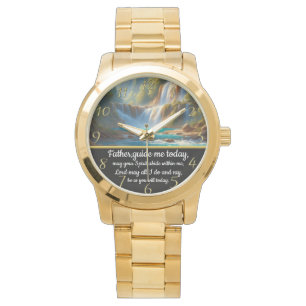 Christlicher Glaubenssatz mit Vater, führe mich Armbanduhr