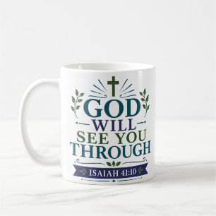 Christlicher Glaubenszitat: Gott wird dich durchbr Kaffeetasse