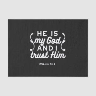 Christlicher Glaubenszitat – Vertraue auf Gott Psa Seidenpapier