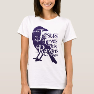 Christlicher Goth Jesus liebt seine Raben Lukas 12 T-Shirt