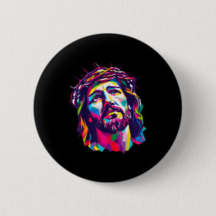 Christlicher Gott Christus Religiös Glauben Gesegn Button