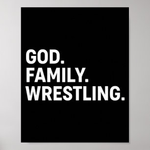 Christlicher Gott. Familie. Wrestling. - Glaube Fa Poster