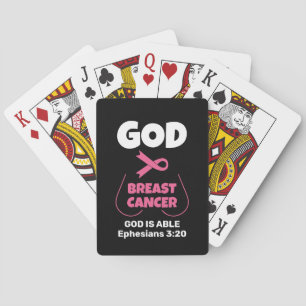 Christlicher GOTT IST GRÖSSER ALS BRUSTKREBS Spielkarten