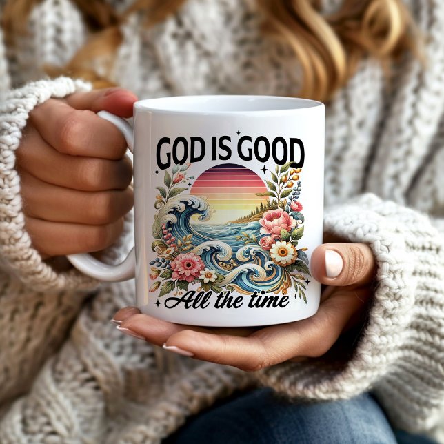 Christlicher Gott ist immer gut Kaffeetasse ("God is good all the time" Christian mug)