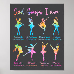 Christlicher Gott sagt Ich Bin Bibelvers Tie Dye B Poster