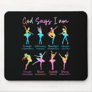 Christlicher Gott sagt, ich bin Bibelvers Tie Dye Mousepad