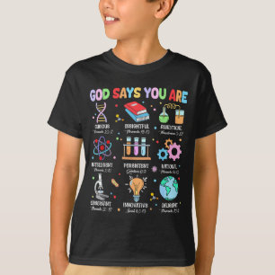 Christlicher Gott sagt, ich bin Bibelvers Wissensc T-Shirt