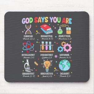 Christlicher Gott sagt Ich bin Bibelvers Wissensch Mousepad