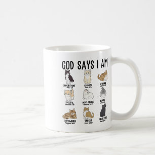 Christlicher Gott sagt Ich bin Katze Jesus Teenie- Kaffeetasse