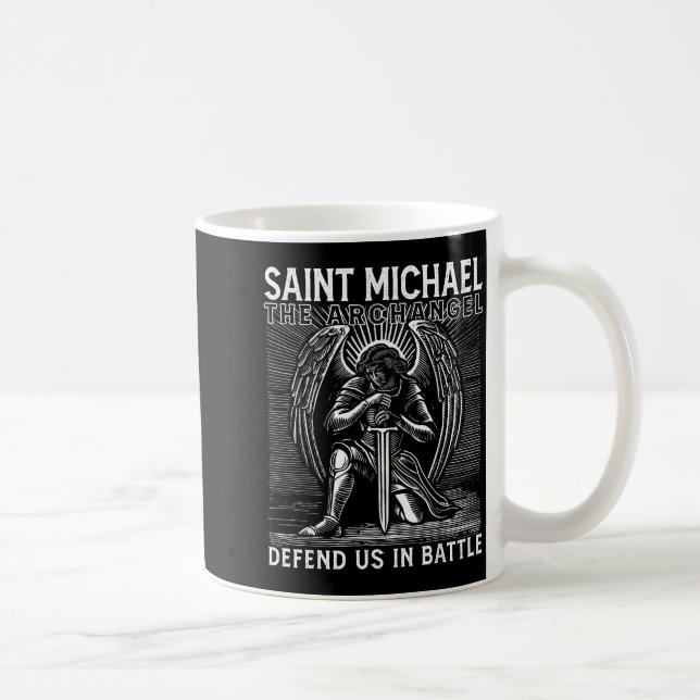 Christlicher Heiliger Michael Katholischer Heilige Kaffeetasse (Rechts)